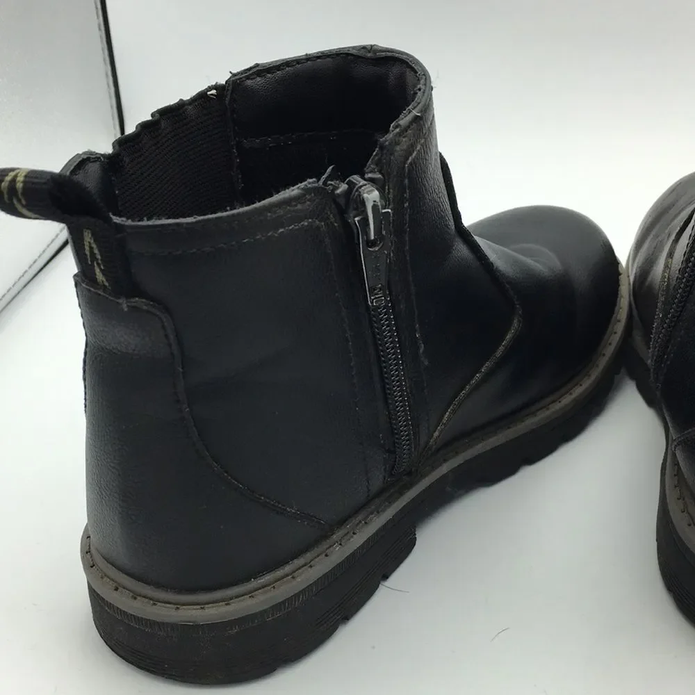 wonder nation Black Chelsea Ankle Boots Stretch Youth size 3 Unisex